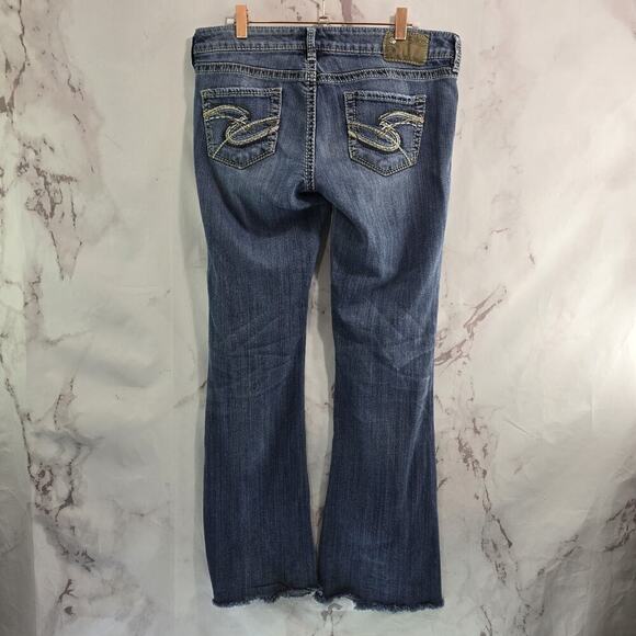 Silver Jeans Womens Denim 29 X 30 Boot Cut Dark Wash Mid Rise Western Cowgirl - Picture 1 of 12